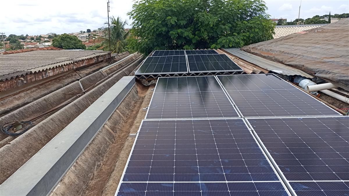 Placas solares instaladas em imóvel