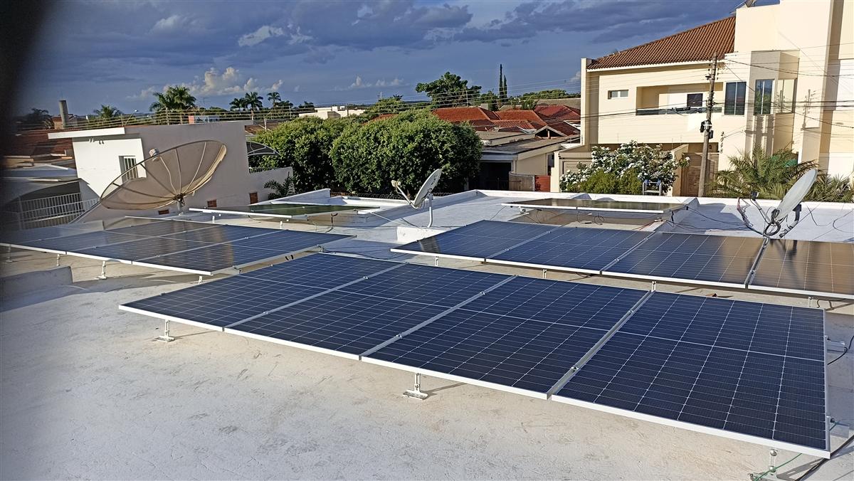 Sistema solar em funcionamento